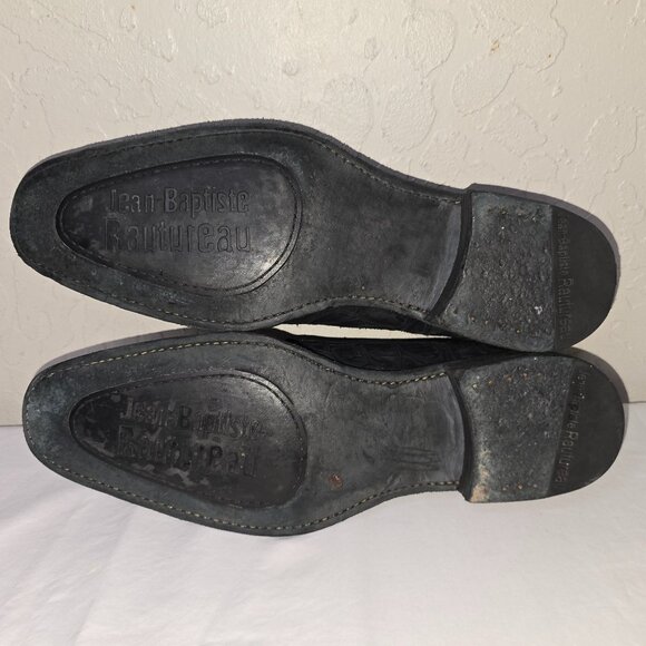 Jean Baptiste Rautureau Grey Leather Croco Alligator Print Oxfords Men's 10 / 43 - Picture 8 of 9